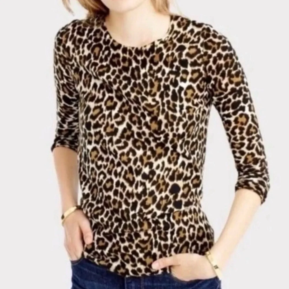 J. Crew Factory Teddie Sweater in Leopard - Picture 3 of 7